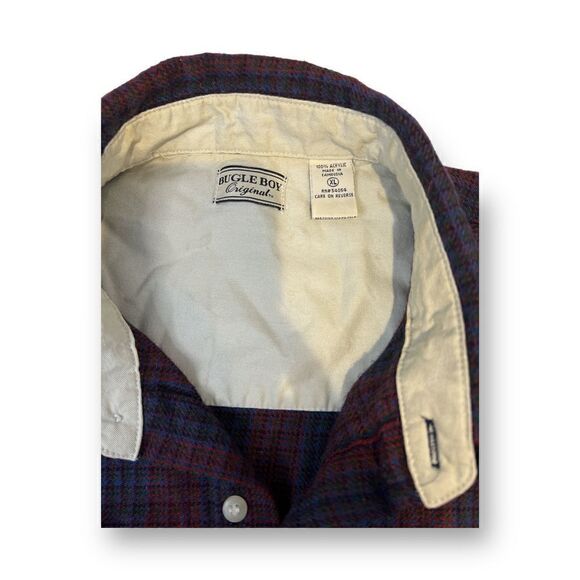 Bugle Boy Flannel Button Up Top Size Extra Large - Picture 3 of 4
